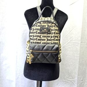 Juicy Couture Heartbreak Backpack Beige/Black Gothic